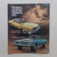 General Motors Presents 1973 Automobile Advertising Booklet