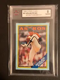 Nolan Ryan 1988 OPC Baseball Box Bottom KSA 8 NMM ULTRA RARE!