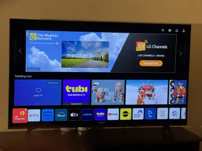 LG 55 inch smart TV, 4K, Netflix, Amazon, Youtube.