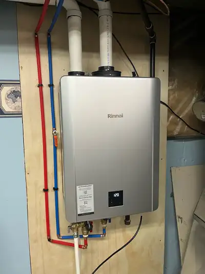 Tankless water heater installation , View more
