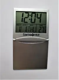 New! Samsonite Digital Travel Foldable Alarm & Temperature Clock