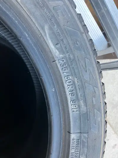 Three GSI5 and one GSI6, 235/50R19. 60% tire wear left.