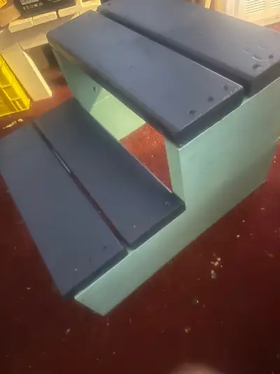 This is a hand crafted step stool, perfect for kids or anyone who needs a little boost! It’s as stur...