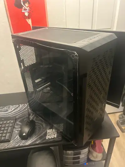 Works fine just upgraded my case. Missing two screws, several vent covers as pictured. still has the...