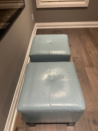 Stools (Pair) for Sale - Faux Leather Originally from The Brick