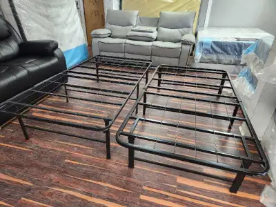 New King  Metal Bed Frame. 14" high very sturdy, View more
