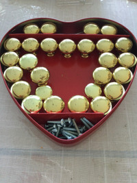 Polished Brass Cabinet Knobs - Set Of 30