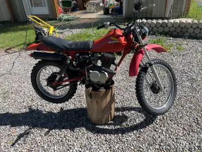 1983 Honda XL100S Runs great and is fun to ride, reliable little bike for putting around the yard, t...