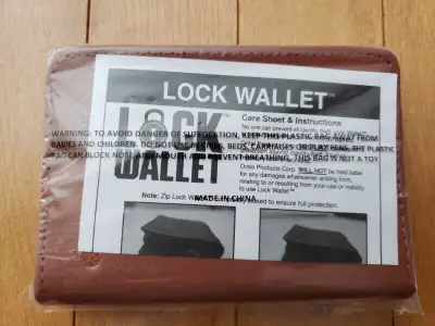 Wallet. Lock wallet, View more