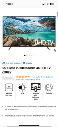 55” Samsung 4K tv