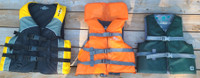 3 life jackets