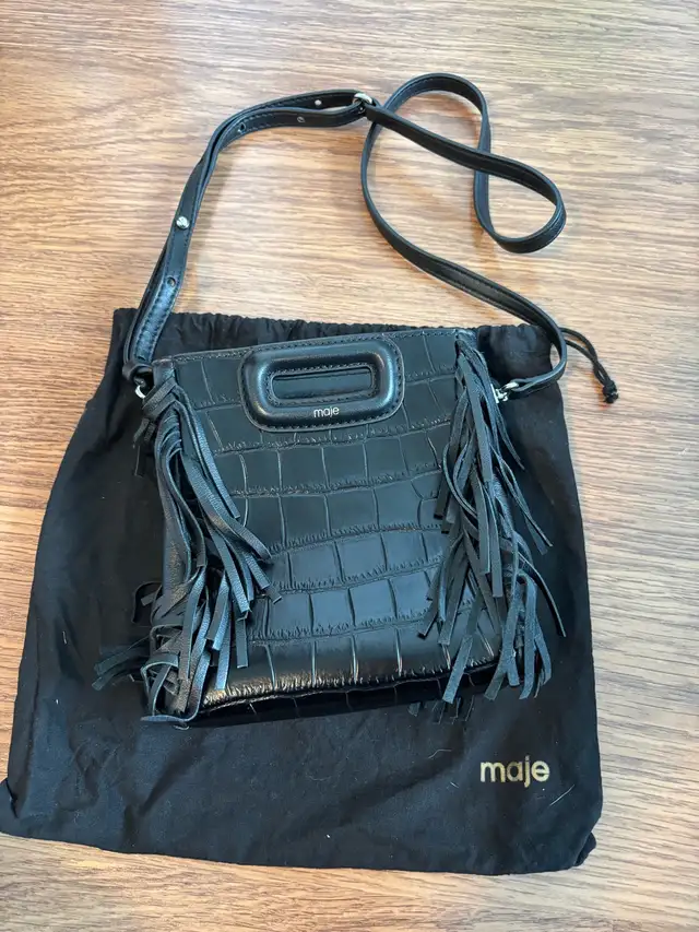 Maje Croc-embossed leather mini bag in Bags & Luggage in City of Toronto - Image 8