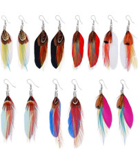 Faux Feather Colorful Earrings