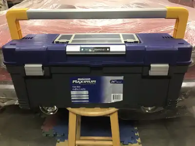 Heavy Duty 26” plastic/metal tool box, View more