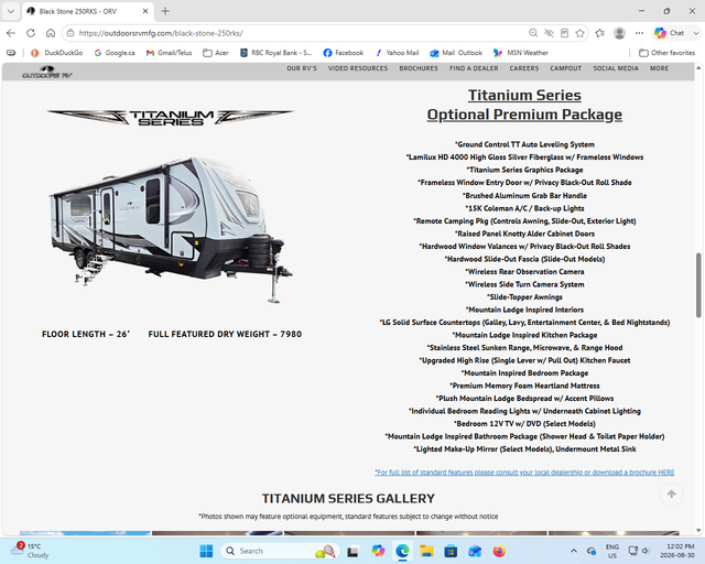 Outdoors 250RKS  Travel Trailer Titanium Series for sale in Travel Trailers & Campers in Kamloops - Image 4