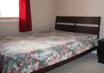 Delivery$:Double sz bed frame with slats free mattress , View more