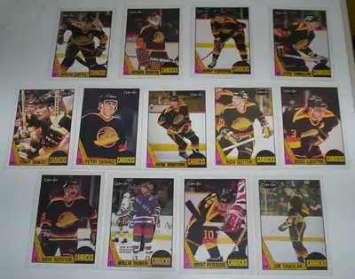 LOT OF 13 VANCOUVER CANUCKS 1987-88 O PEE CHEE HOCKEY CARDS, View more