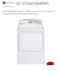 New GE gas dryer on sale and stock  in box 1year warranty 