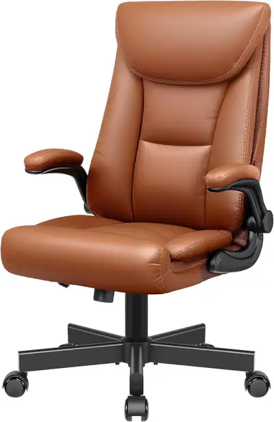 Brand New In Box (Taller Back Rest) Big and Tall Executive Office Desk Chairs with Adjustable Flip-U...