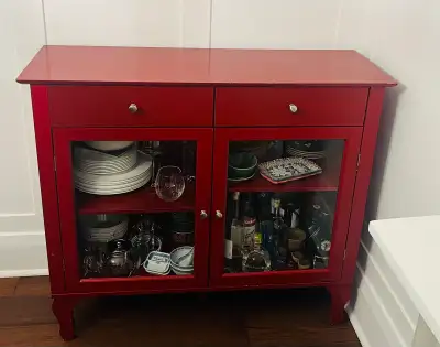 Red Sideboard Buffet Cabinet  Priced to Sell!, View more
