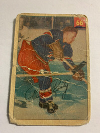 1954-55 PARKHURST PAUL RONTY LUCKY PREMIUM BACK #66 NY Rangers
