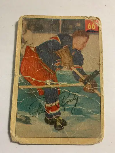 1954-55 Parkhurst Premium Backs #66 Paul Ronty - New York Rangers LUCKY PREMIUM BACK. Please see the...