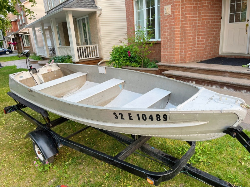 12ft Aluminum Boat, Trailer, Trolling Motor for Sale Powerboats