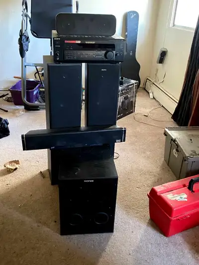 Sony sterio system with quality speakers, View more