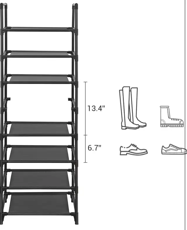 SONGMICS 8-Tier Shoe Shelf Organizer in Storage & Organization in Oshawa / Durham Region - Image 7