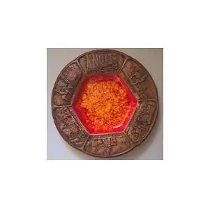 Vintage Orange Treasure Craft KNOTTS Berry Farms & Ghost Town Souvenir Plate in very good condition...
