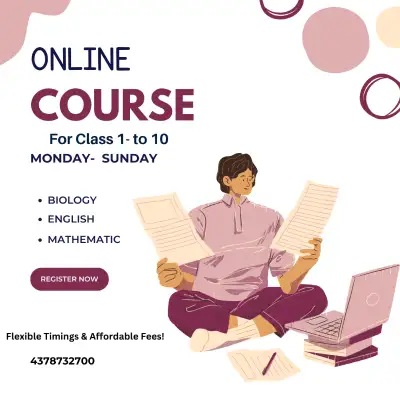 Math, Science & English Tutoring | In-Person & Online class 1-10, View more