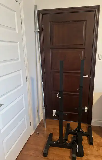 squat rack /barbell/bumper plates, View more
