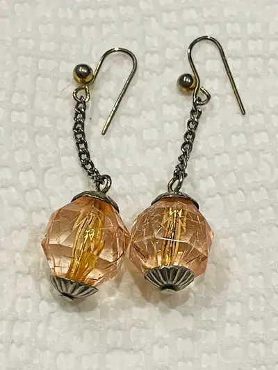 Pretty pink dangle earrings, View more