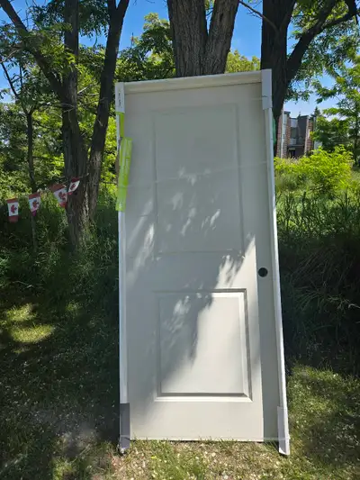 I'm selling a pre-drilled interior door, measuring 80 inches tall and 36 inches wide, ready for a ne...