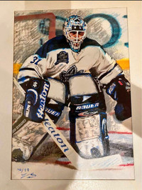 Beautiful Custom Curtis Joseph Toronto Maple Leafs Print 15”x11"