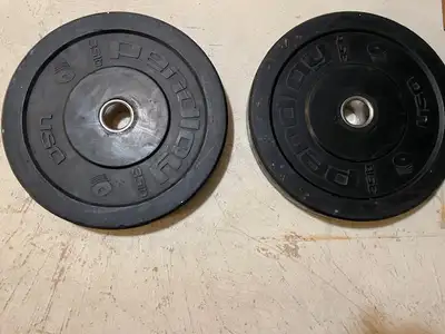 Two Pendlay 35 lb bumper plates. Good condition.