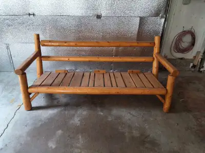 Sold Wood Pine Living Room Sofa Set x3 Pieces, View more