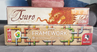 FRAMEWORK and TSURO Board games