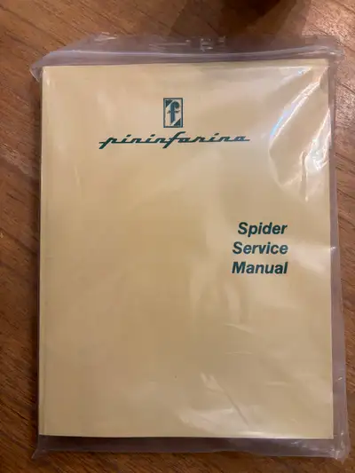 Brand New never opened Fiat Spider 124 2000 1975-1985 Pininfarina Azzura service manual. Excellent m...