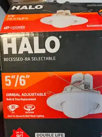 Halo 5-6 inch LED retrofit recessed gimbal light.