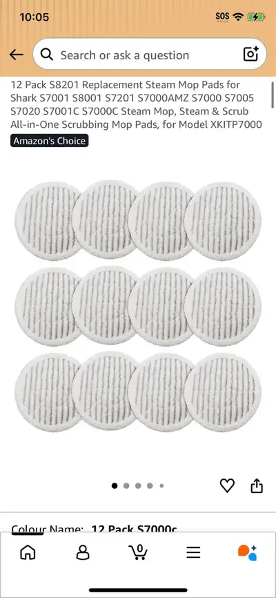 New-22 pack Shark S7000 Series S7001 Replacement Steam Mop Pads!, View more