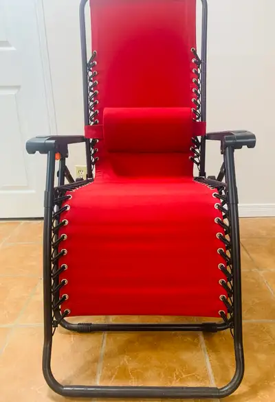 Folding Zero Gravity Recliner Chair – Red, View more