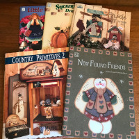 Group of 5 1990s Tole Painting Folk Art Publications w Patterns