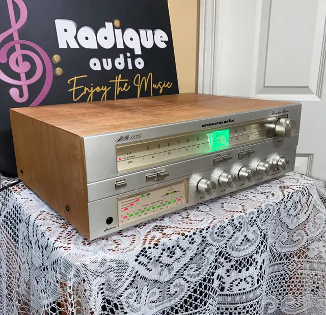 Marantz MR 1135 Stereo Receiver - 30 WPC  Custom Cherry Cabinet in Stereo Systems & Home Theatre in Ottawa - Image 3