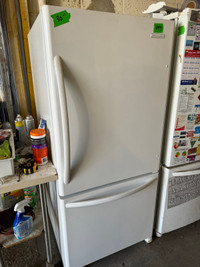  KitchenAid white two-door fridge bottom freezer