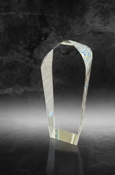 Explore the beauty of clear, pristine laser engraving with this blank glass crystal block, ideal for...