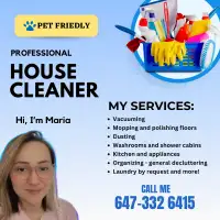 ✨ House/Condo Cleaning - Portuguese Cleaning Lady 647-332 6415