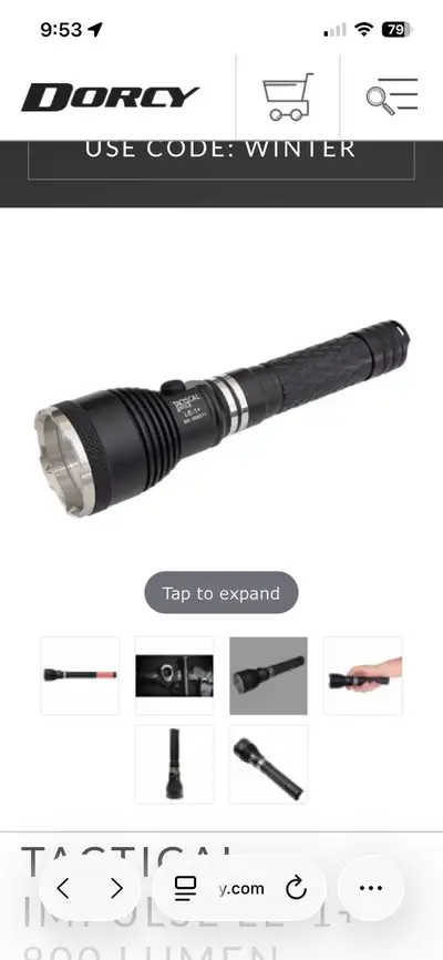 Tactical Impulse LE-1+ Flashlight LE-1 Smart Holster LE-1 Cradle Charger LE-1 18650 Li-ion 3400mAh b...