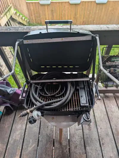 Portable BBQ w/ tank hook up, and camper mount., View more