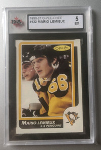Mario Lemieux OPC GRADED hockey card (2nd year)